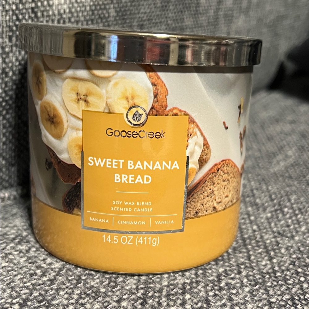 NWT Goose Creek Sweet Banana Bread 3-Wick Candle